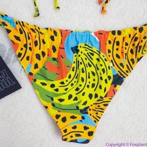 NEW It’s‎ Now Cool square top string bottom bikini in bananas, M - Picture 8 of 15